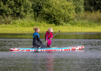 paddle board on lake